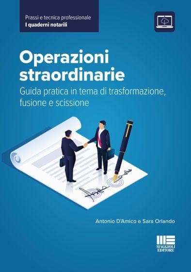 Copertina del quaderno «Operazioni straordinarie», Maggioli Editore